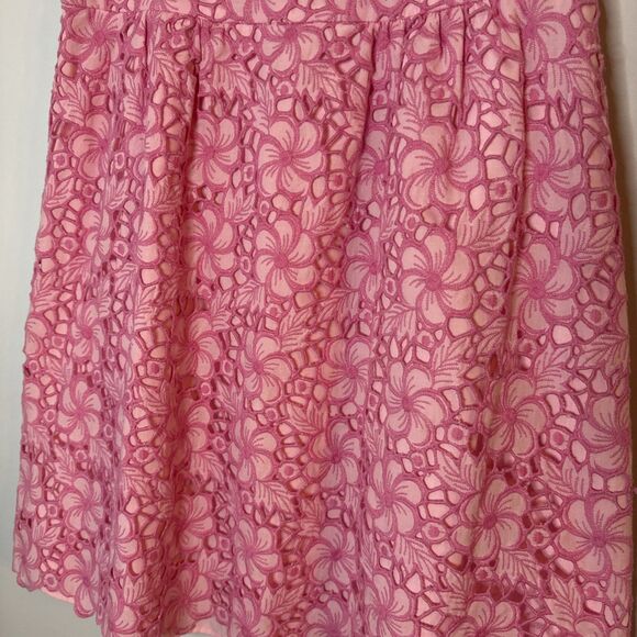 Lilly Pulitzer Skirt Womens 0 Pink Floral A-Line Lined Summer Vacation Feminine - Picture 3 of 9